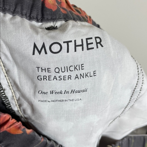 MOTHER | Women’s The Quickie Greaser Ankle Pants Floral Print Size Medium - Picture 8 of 10